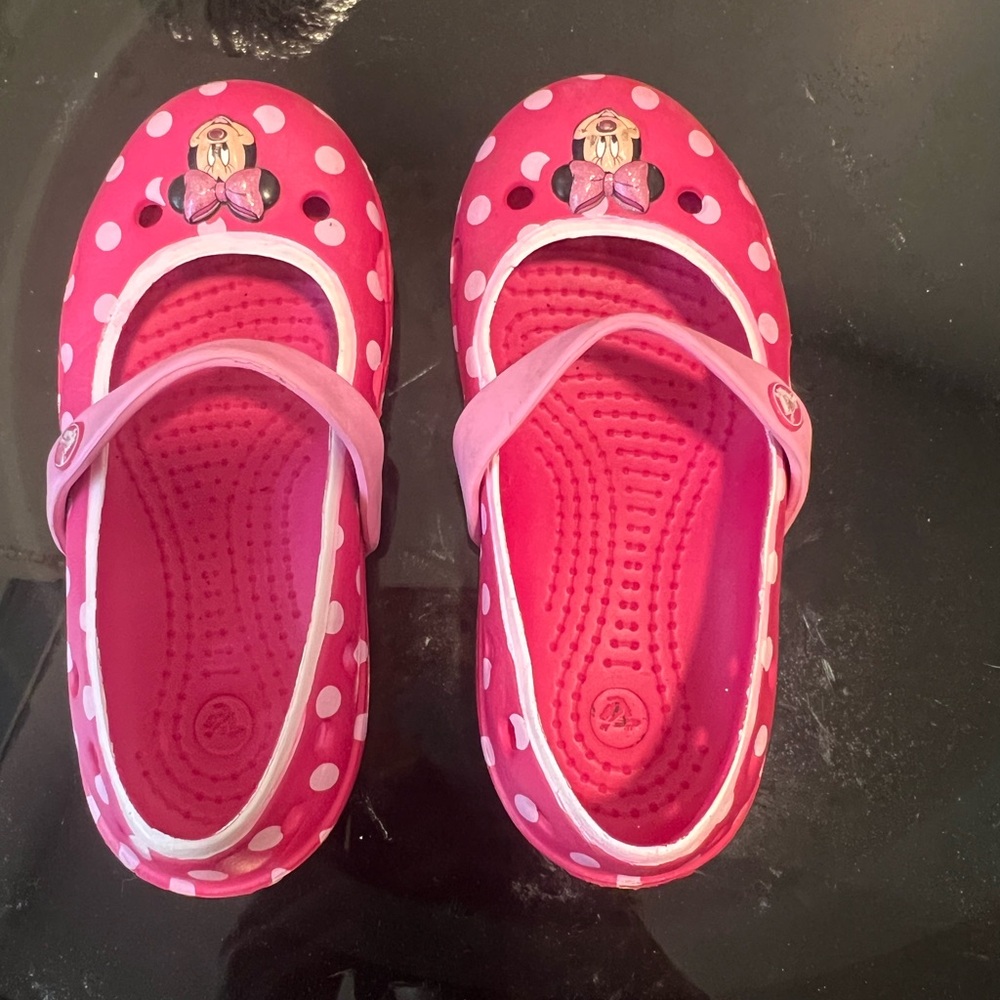 Disney Pink and White Polka Dot Slippers